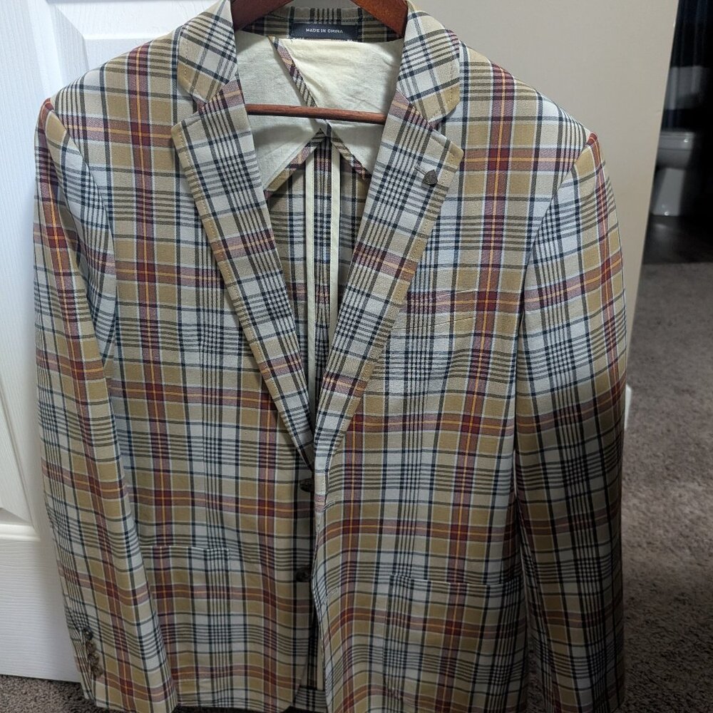 Mens Size 38R Contempory Fit Unstructured Blazer